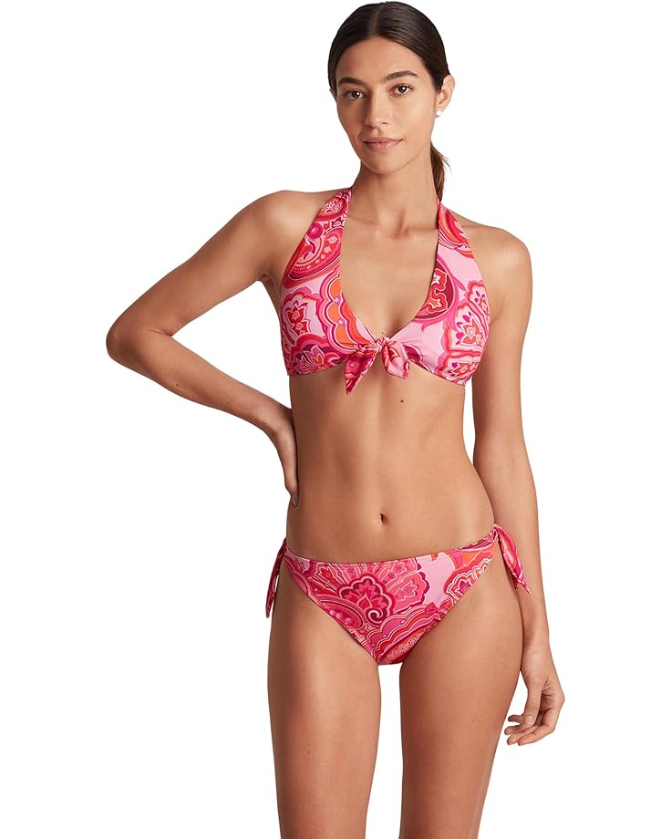 

Пляжный топ Lauren Ralph Lauren Provence Paisley Tie Front Halter Top, разноцветный