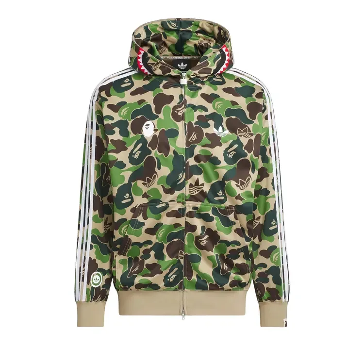 Куртка-худи Adidas x BAPE Shark Track 'Crew Green'