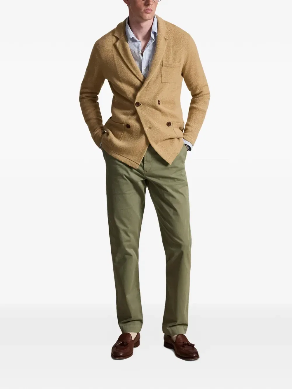 Брюки чинос Jarrett Slim Fit POLO RALPH LAUREN, зеленый — фото 2