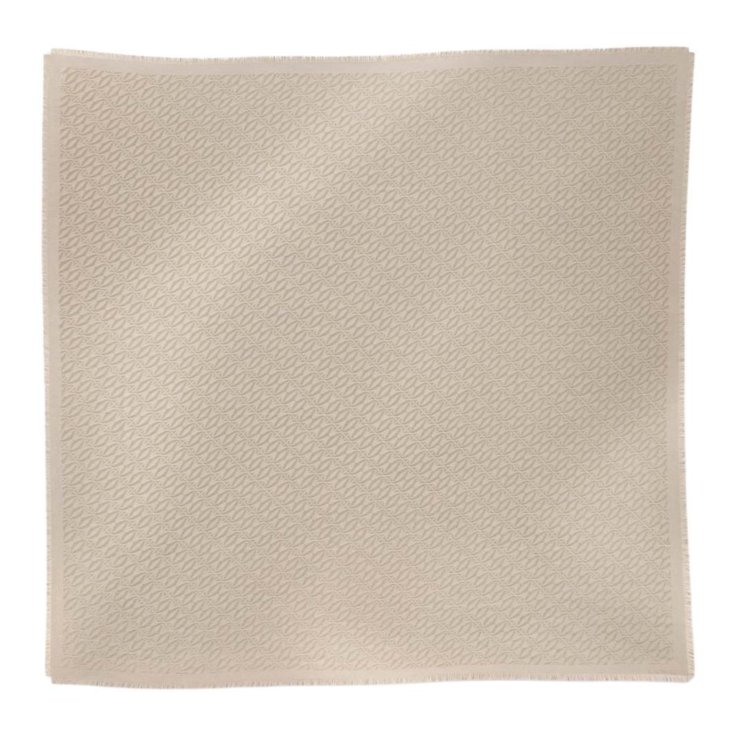 

Cartier Шаль из шерсти кашемира и шелка унисекс бежевая, Beige