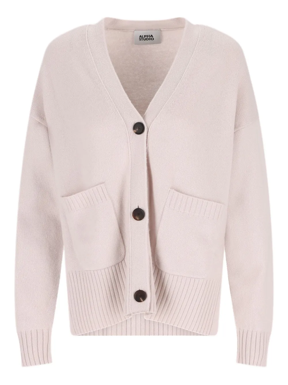 

Кардиган с V-образным вырезом и карманами Alpha Studio, нейтральный