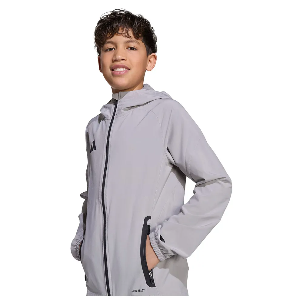Толстовка adidas Tiro 25 Competition Vis Tech Travel full zip, серый — фото 4