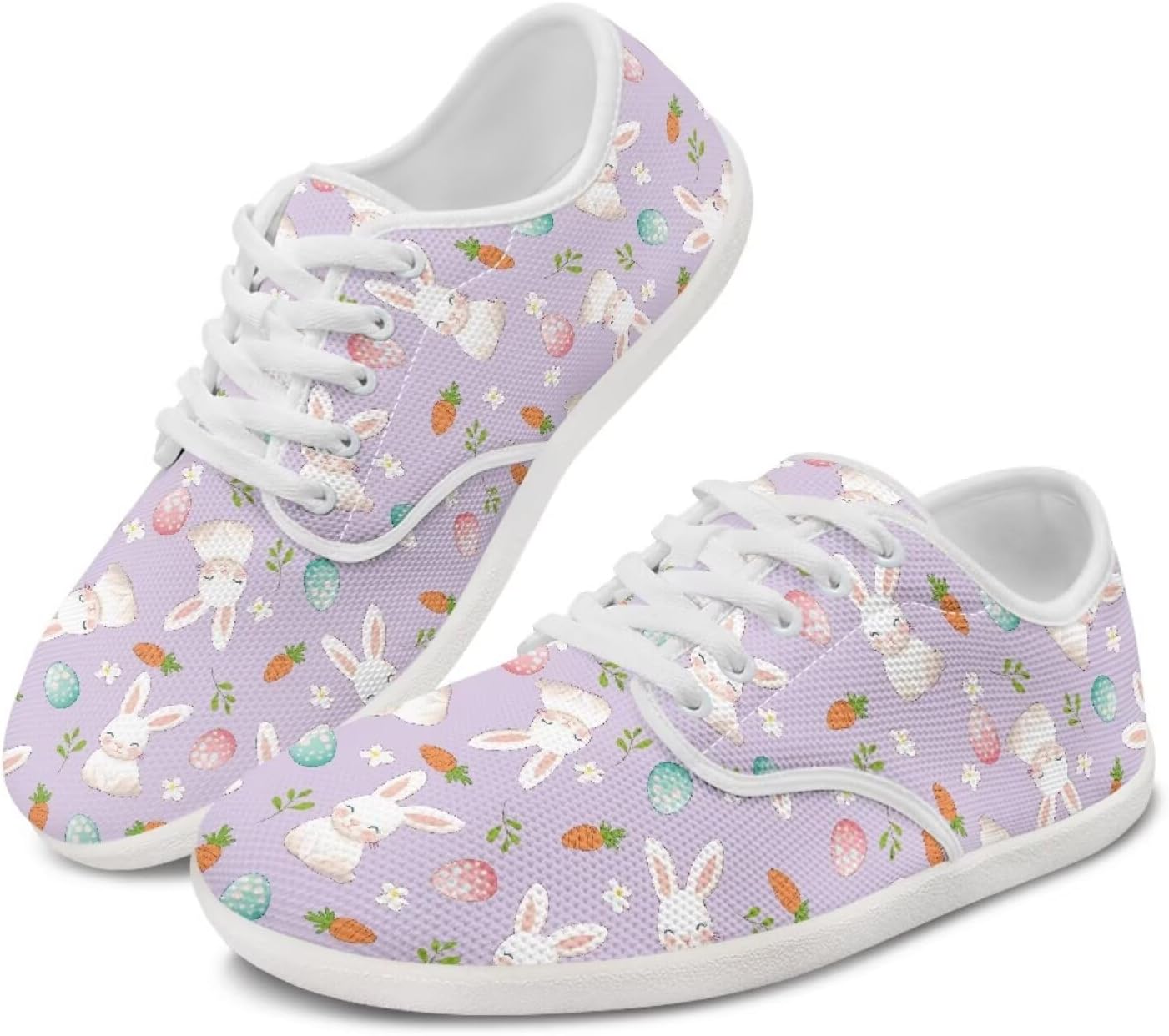 

Женские кроссовки-лоферы с ушками кролика, шнуровка, низкие, для бега, ходьбы и вождения Ecaestolph, фиолетовый