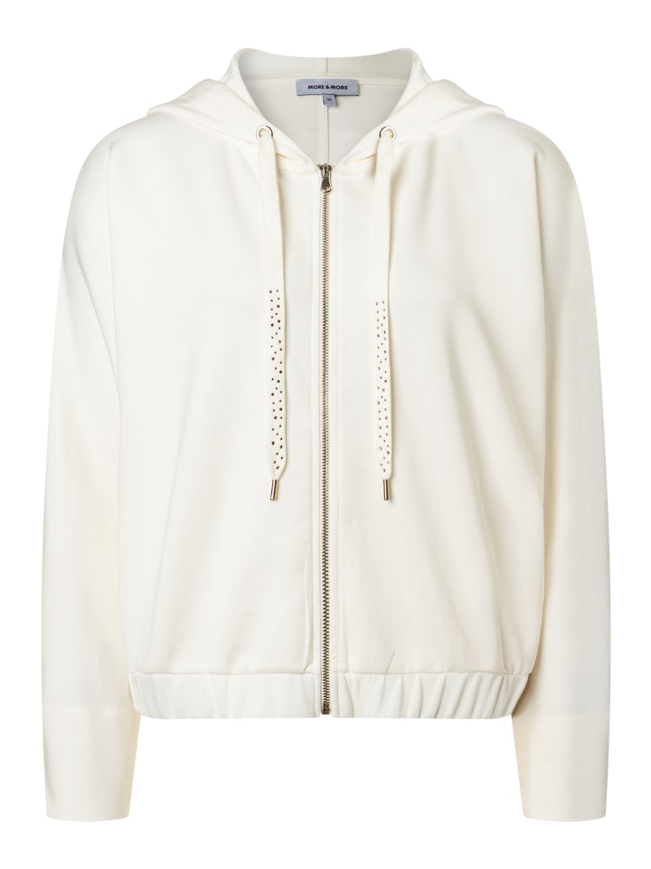 

Толстовка с капюшоном в кремово-белом цвете More & More