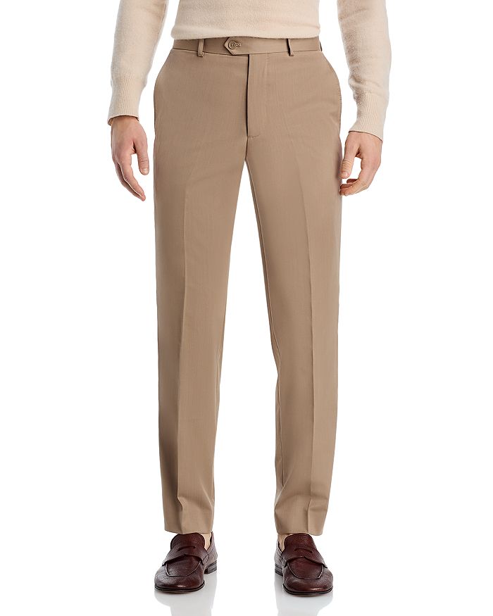 

Брюки классического кроя из шерсти Performance Wool The Men's Store at Bloomingdale's, коричневый/бежевый