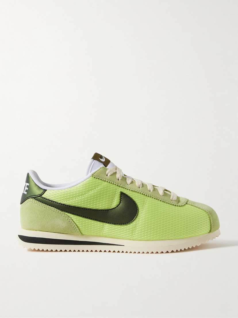 Кроссовки Cortez из кожи и замши с сетчатой отделкой Nike, желтый