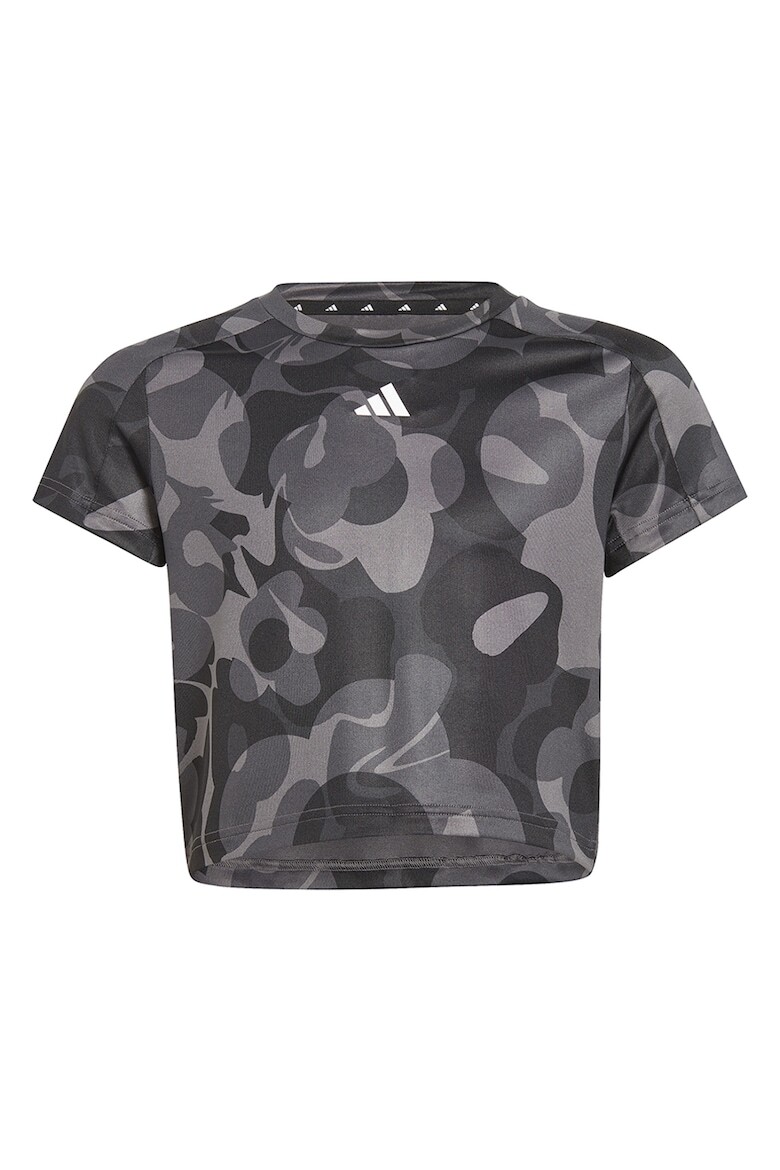 

Короткая футболка с фигурным рисунком Adidas Sportswear, черный