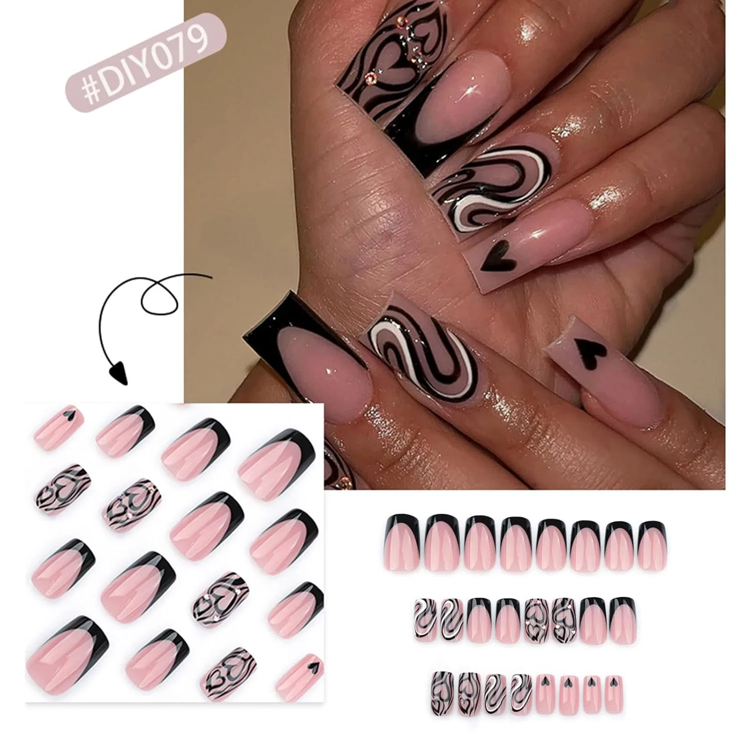 Накладные акриловые ногти для нейл-арта Jiingekk — фото 2