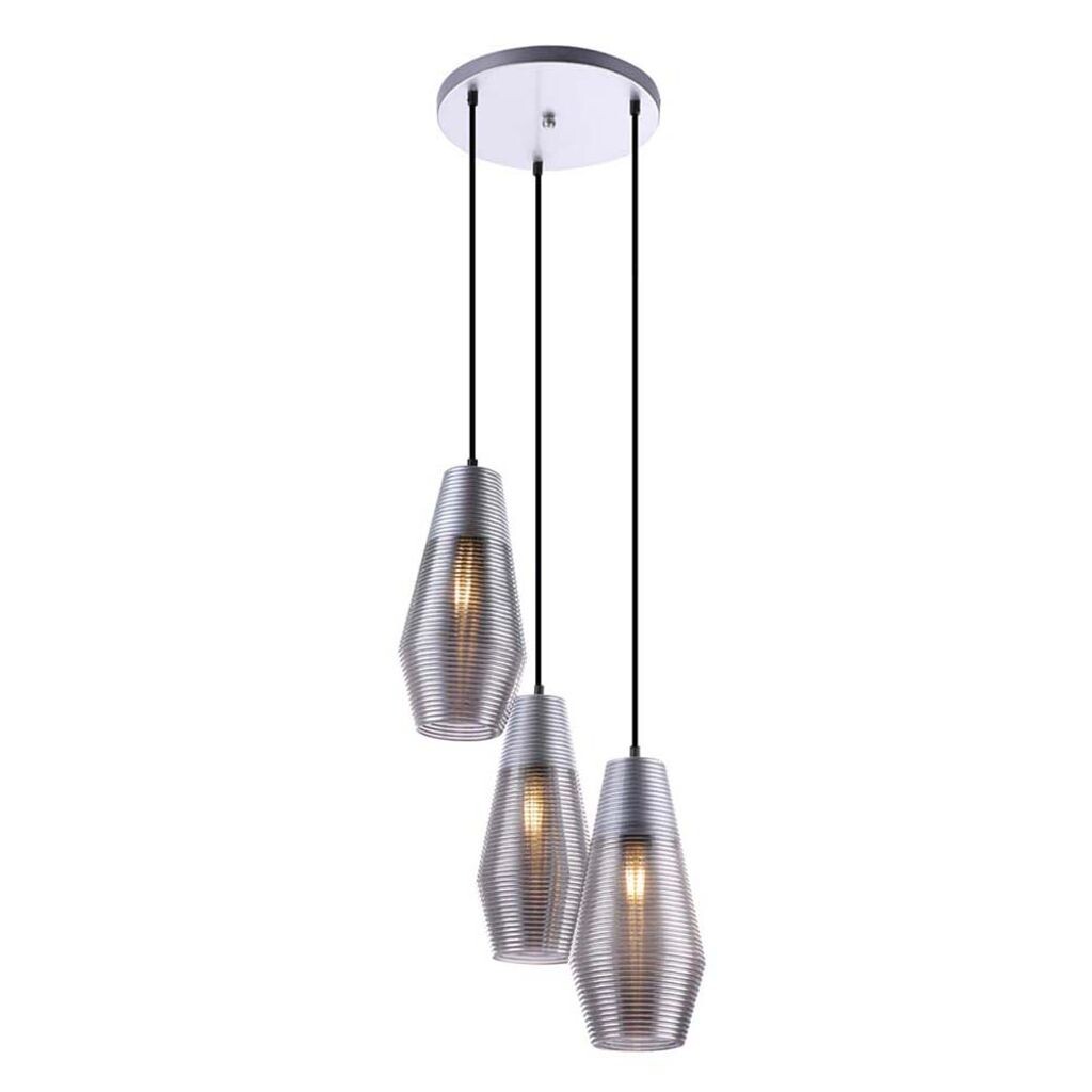 

Подвесной светильник, металл, стекло, серебро, металлик, кабель, черный Globo Lighting