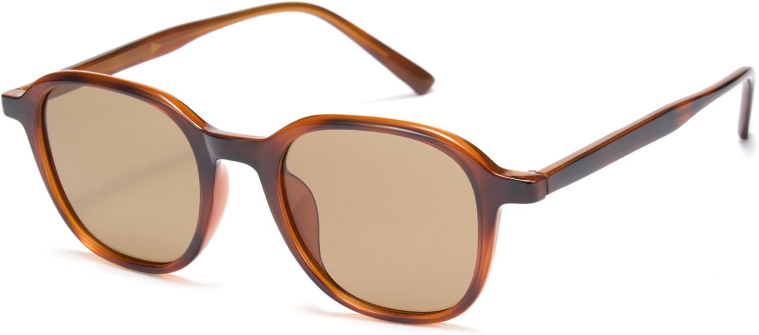 

Поляризованные солнцезащитные очки Cyxus для мужчин и женщин. Модные солнцезащитные очки с защитой от УФ-излучения для вождения, рыбалки и путешествий. P1290, Tortoiseshell Frame Brown Lens