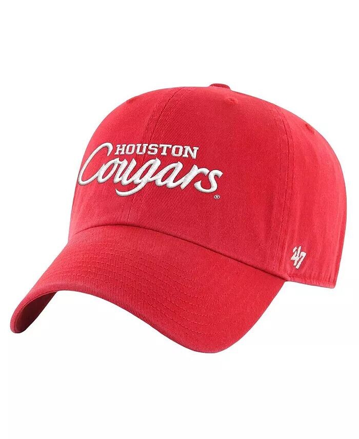 

Мужская красная шапка Houston Cougars Clean Up Adjustable '47 Brand