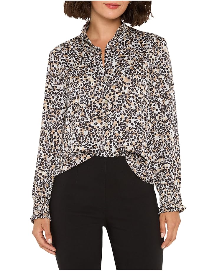 

Женский топ NIC+ZOE Petite Little Leopard, Neutral Multi