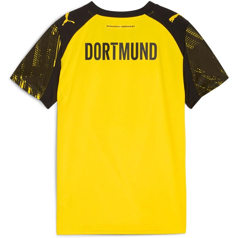 Футболка bvb домашняя реплика джерси юниор со спонсором Puma, черный — фото 2