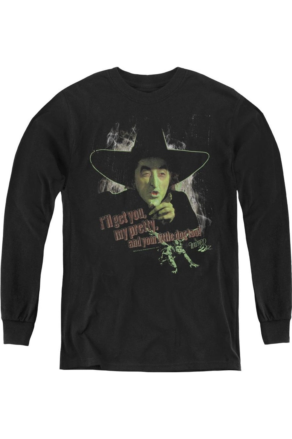 

Футболка с длинным рукавом "Волшебник страны Оз и твоя собачка тоже" для детей Gildan, черный