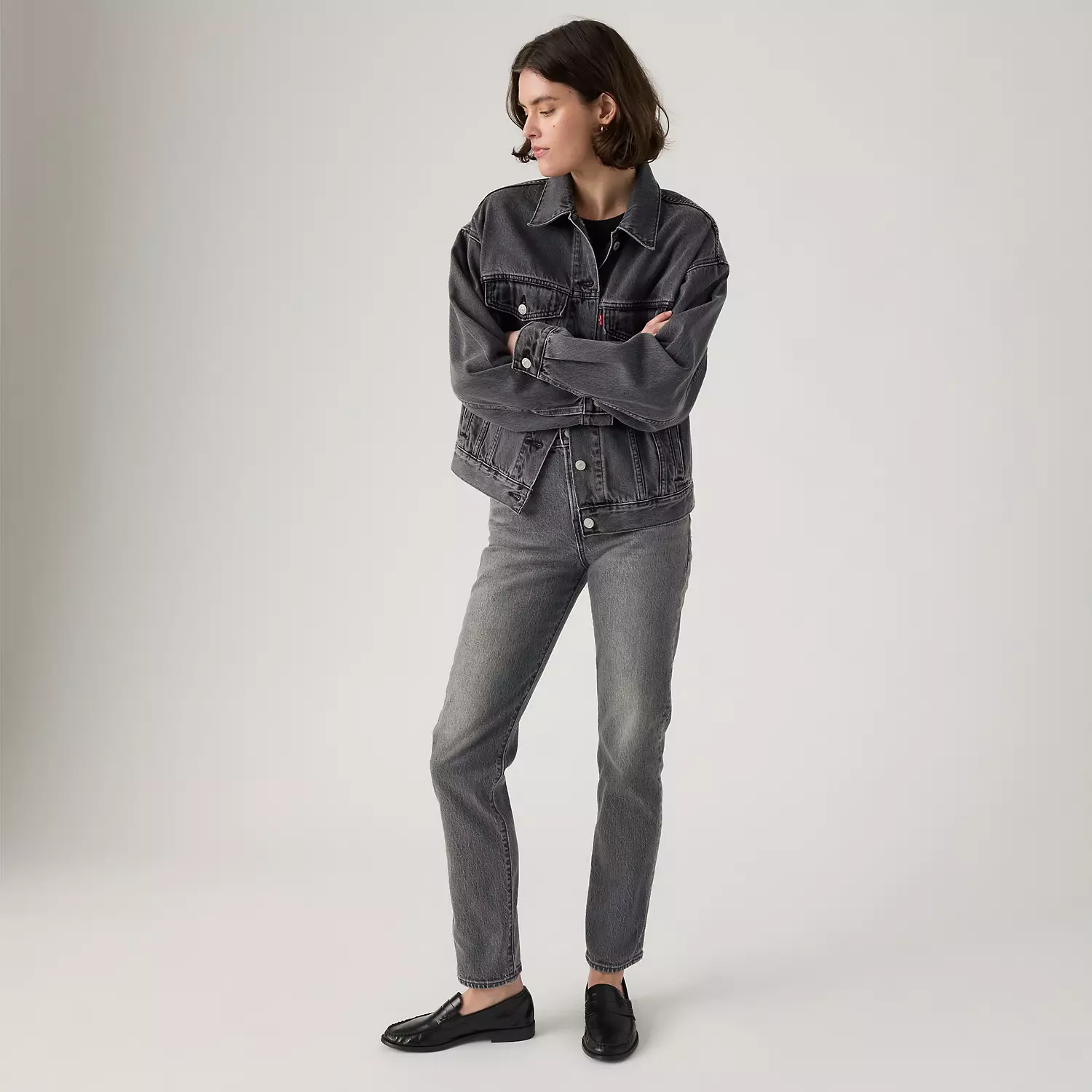 

Женские джинсы Wedgie Slim Fit Levi's, цвет After Hours - Grey
