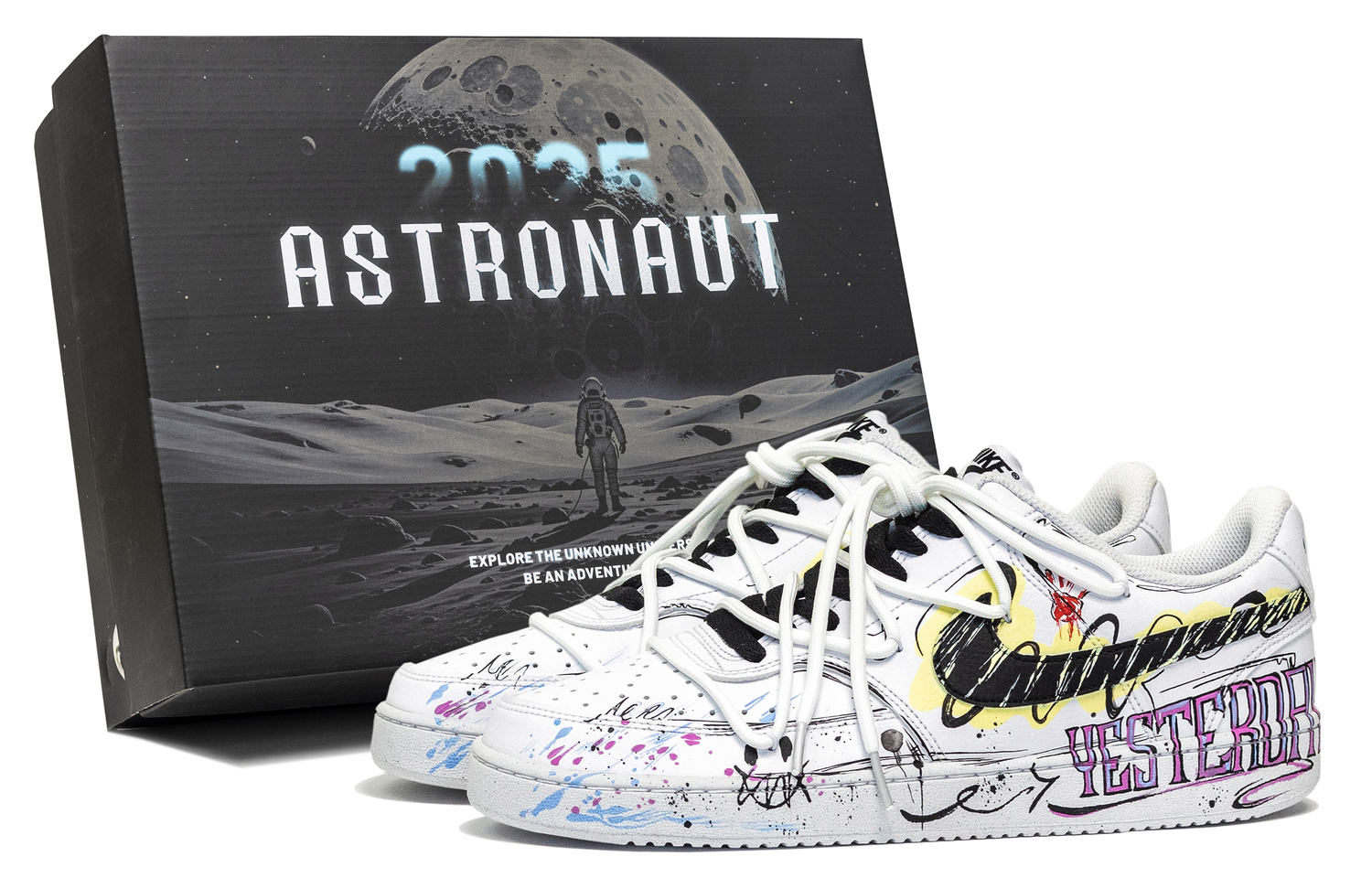 

Кроссовки для скейтбординга мужские Court Vision 1 Great Journey West, технология амортизации Inspiration Catcher, износостойкие, низкие Nike, белый