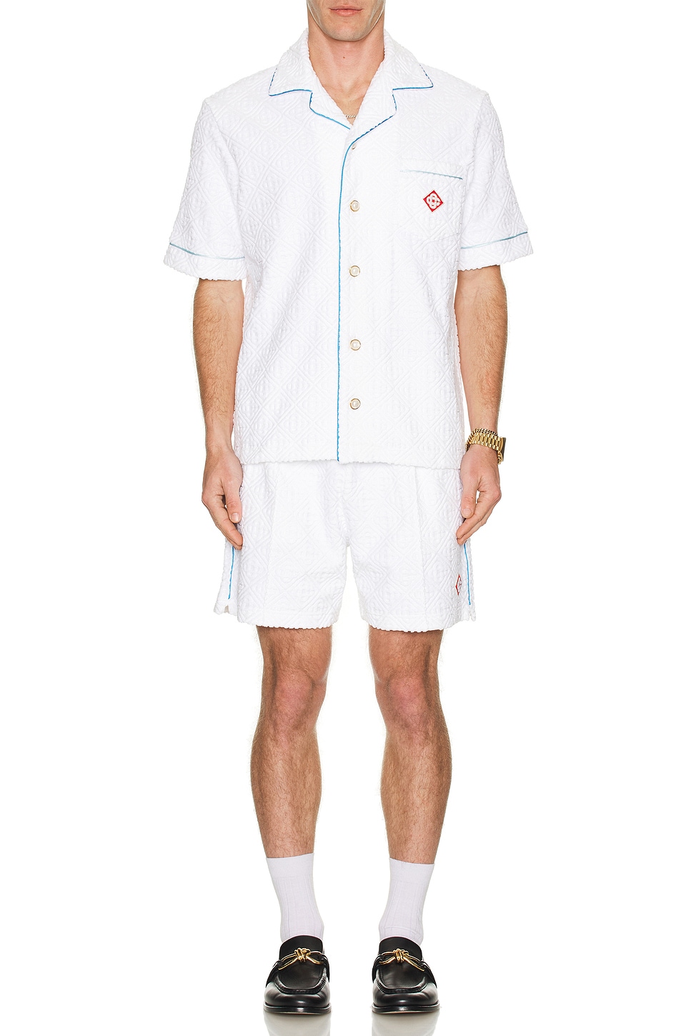 

Футболка с коротким рукавом из махровой ткани Casablanca, Tennis Stripe
