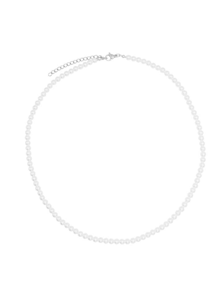 

Steel_Art Жемчужное ожерелье для женщин «Клара», серебристого цвета, полированное, серебристого цвета