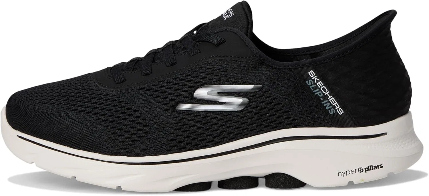 Мужские кроссовки Skechers Go Walk 7-Free Hand 2, Black White — фото 4