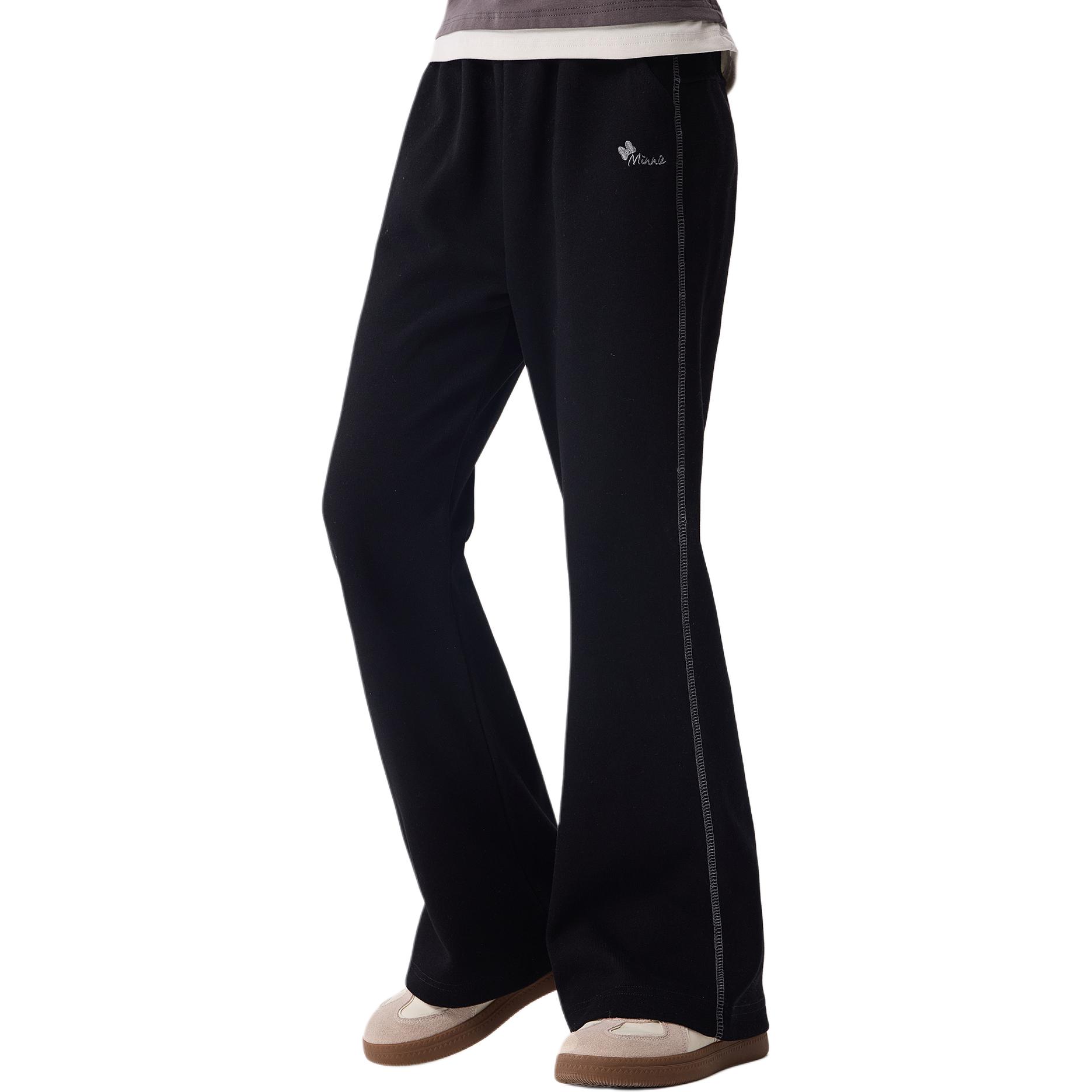 

Детские вязаные спортивные штаны Minnie для детей 3-7 лет весна осень зима Disney, Black[Spring Fall Regular Edition]