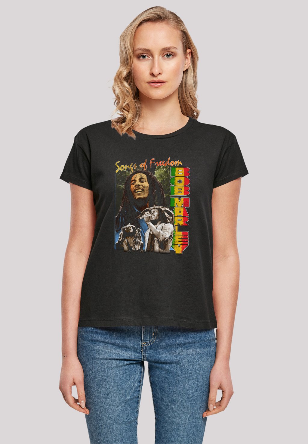 

Футболка с принтом BOB MARLEY FREEDOM VINTAGE REGGAE MUSIC F4NT4STIC, черный
