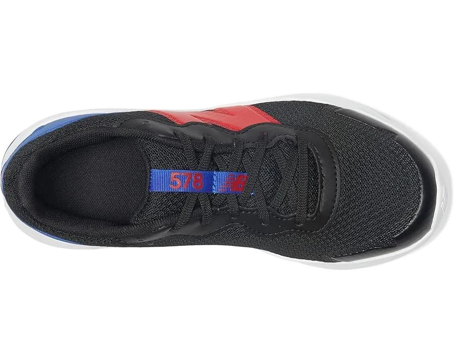 Кроссовки New Balance Kids Dynasoft 578 v1 Lace-Up (Big Kid), Black/Team Red/Team Royal — фото 2