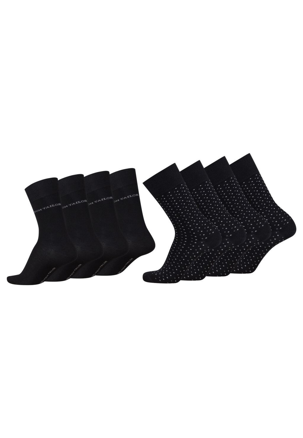 

Носки BASIC DOT FÜR ALLTAG 8 PACK TOM TAILOR, черный