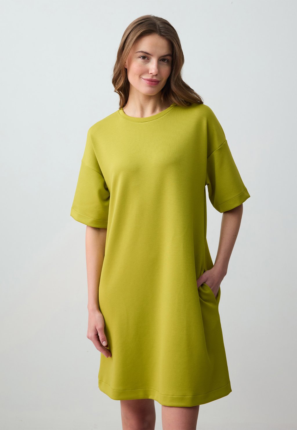 

Платье из джерси RELAXED FIT CREW NECK ELBOW SLEEVE Jimmy Key, зеленый