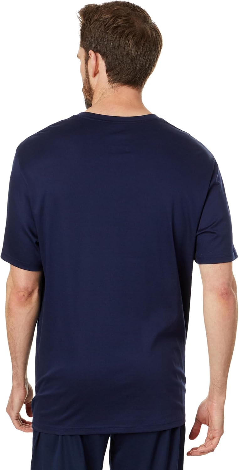 POLO RALPH LAUREN Мужская мерсеризованная хлопковая ночная футболка, Cruise Navy — фото 2