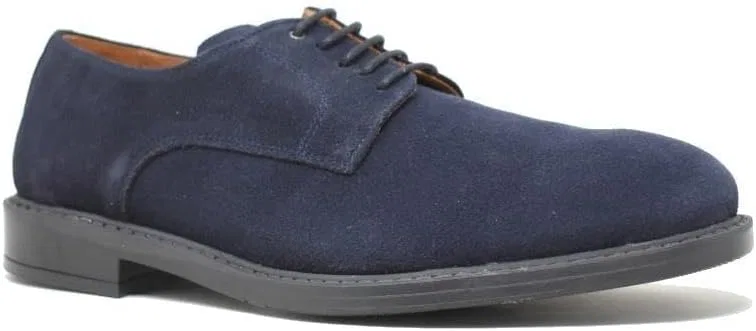 Мужские ботинки Blucher 24009 из расщепленной кожи ZAPATONEE, Blue — фото 3