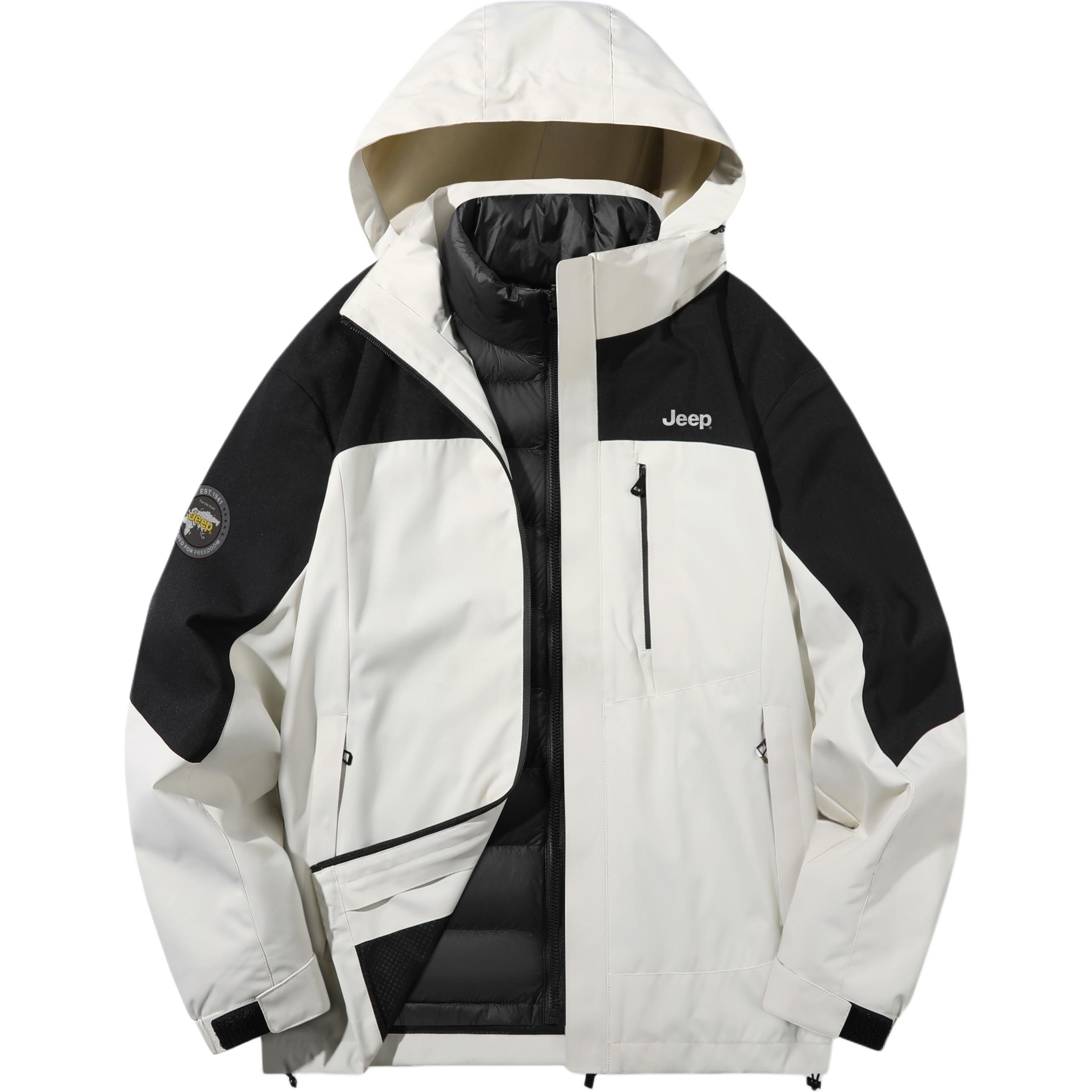 

Jeep Ветрозащитная термо куртка унисекс, Ivory White[with Duck Down Liner]