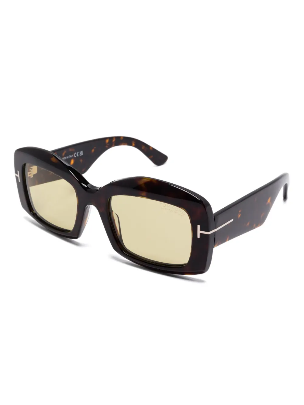 

Солнцезащитные очки в квадратной оправе TOM FORD Eyewear, коричневый