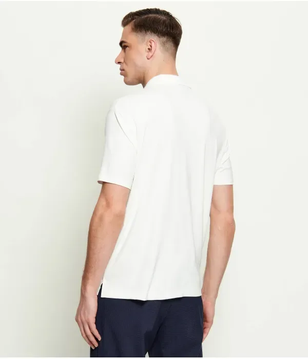 Полюс slim fit Emporio Armani, экрю — фото 3