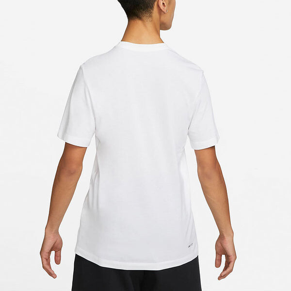 Футболка Men's Air Jordan Casual Breathable Sports Round Neck Pullover Short Sleeve White T-Shirt, белый — фото 4