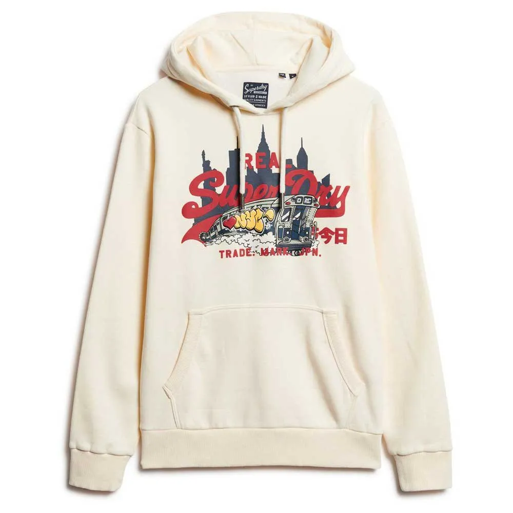 

Худи Superdry New York Vl Graphic, белый