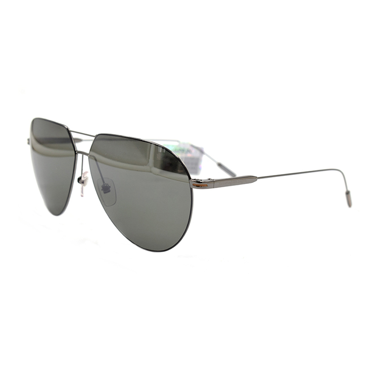 

Мужские солнцезащитные очки-авиаторы Zegna Alloy Aviator цвета оружейной стали Ermenegildo Zegna