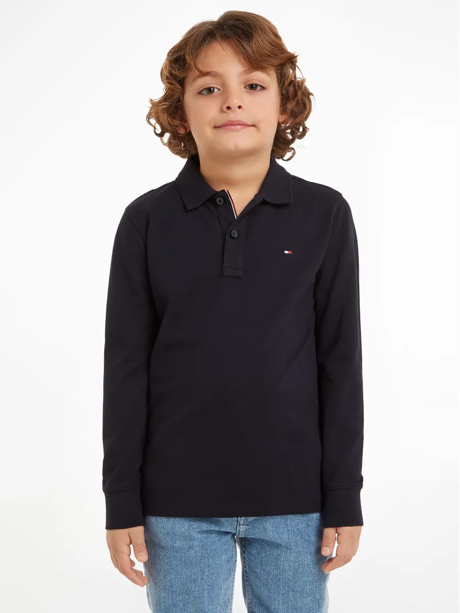 

Рубашка-поло Tommy Hilfiger "ESSENTIAL POLO LS", детская до 16 лет, с вышивкой логотипа, цвет Desert Sky