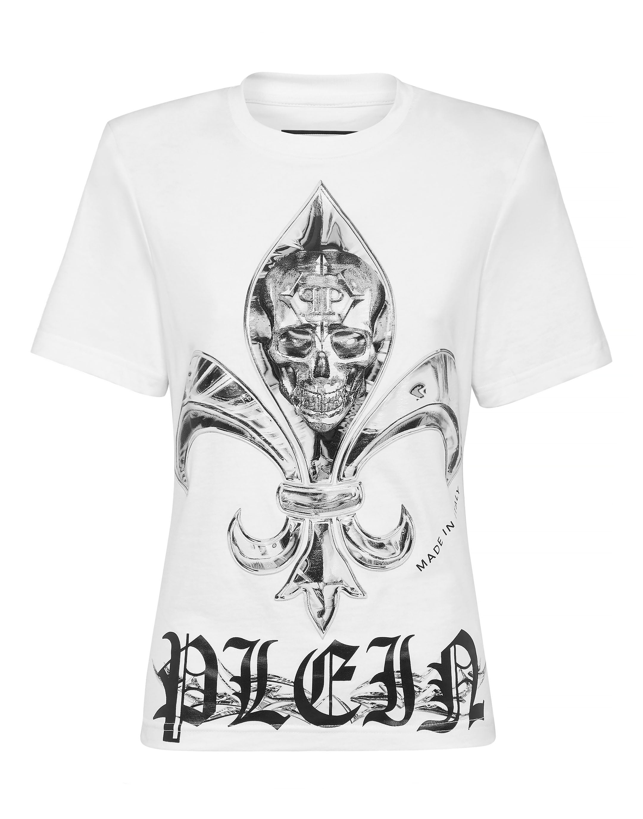 

Футболка с подкладкой на плечах Sexy Pure Fit Chrome PHILIPP PLEIN, белый