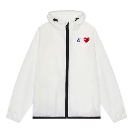

Куртка COMME des GARCONS PLAY x K-WAY Jacket Full Zip 'White', белый