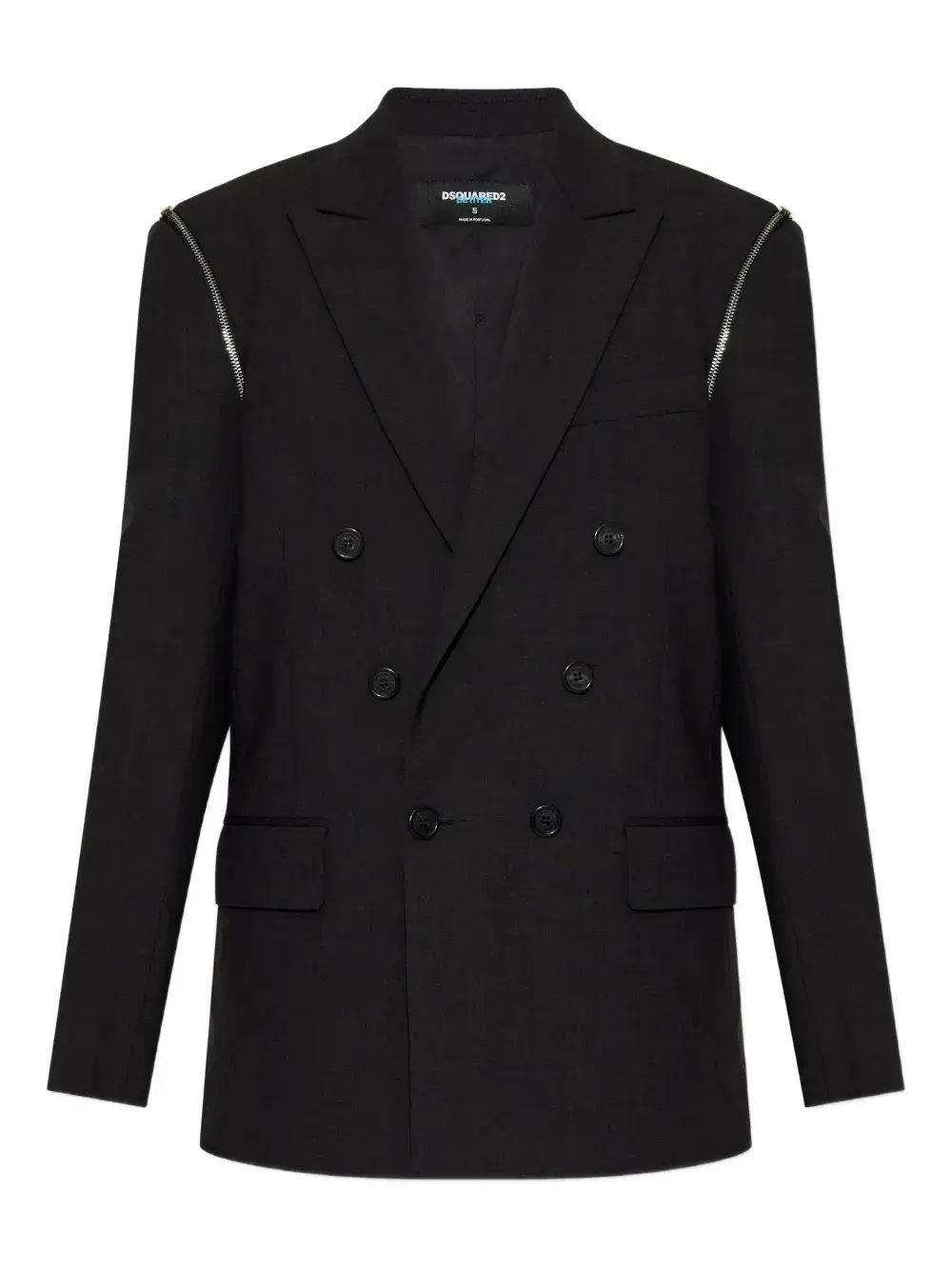 

Двубортный пиджак на молнии X BETTTER Dsquared1, черный