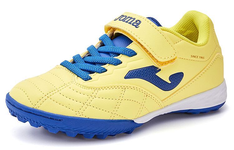 Детские футбольные бутсы Kids Low-top флуоресцентно-желтые/тонкие синие Joma, желтый — фото 3
