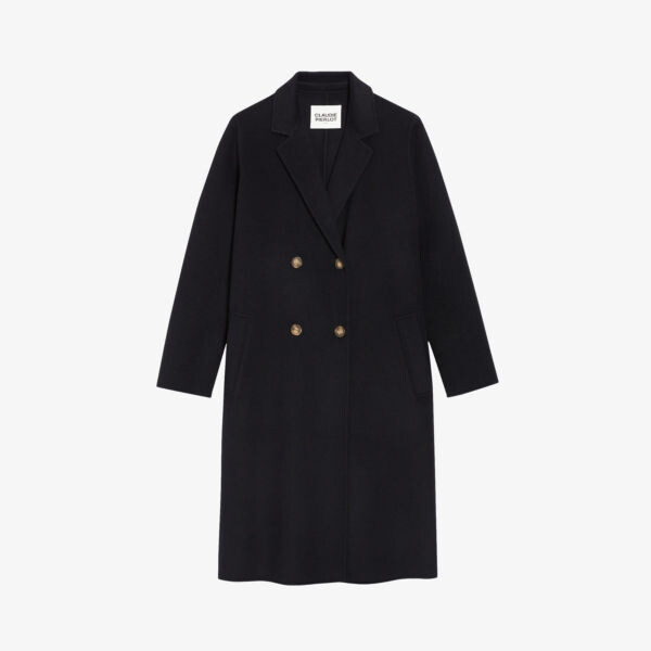 

Галант двубортное пальто из смесовой шерсти Claudie Pierlot, цвет bleus