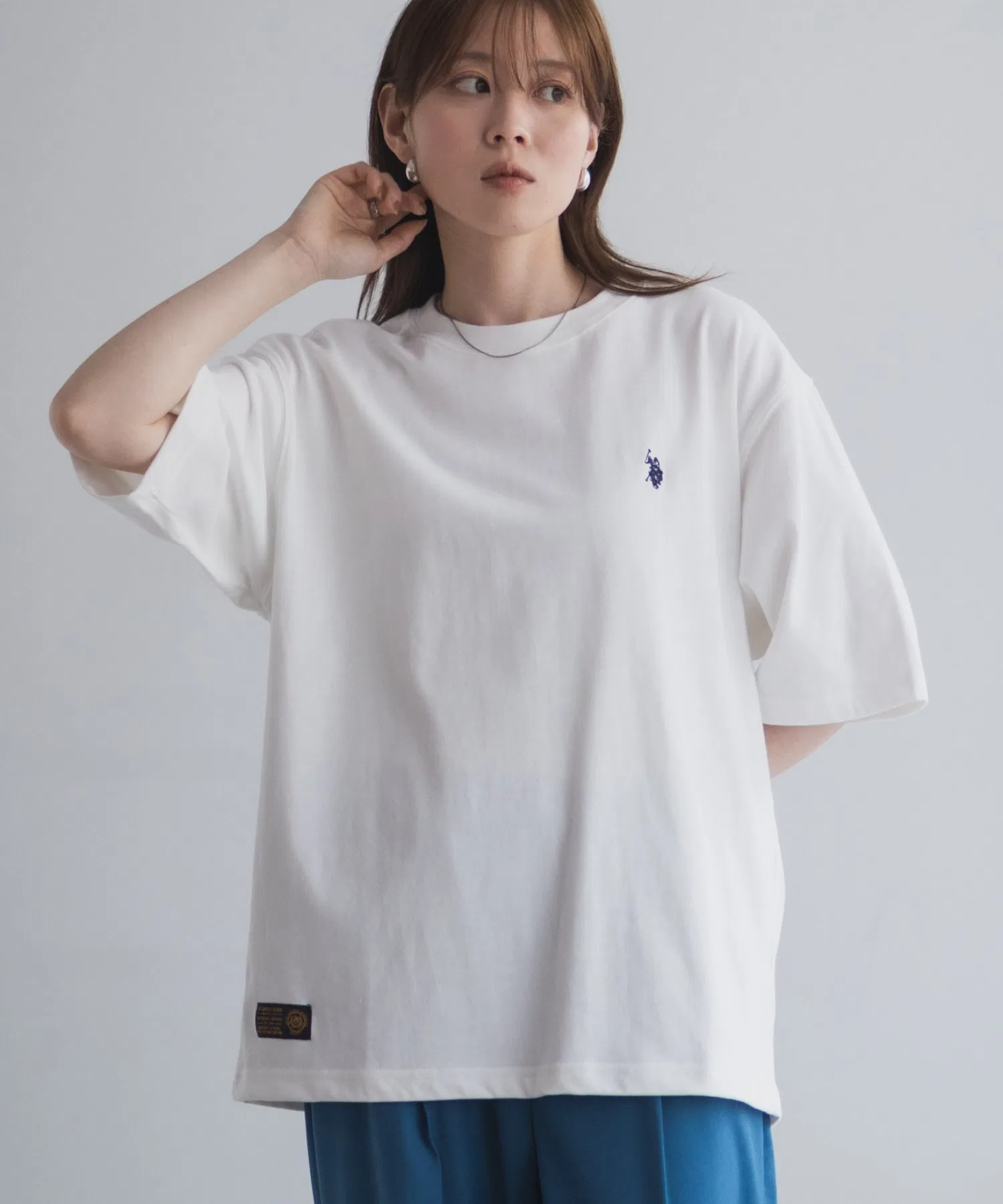 Унисекс футболка U.S. POLO ASSN. с вышивкой, тёмно-синяя — фото 2