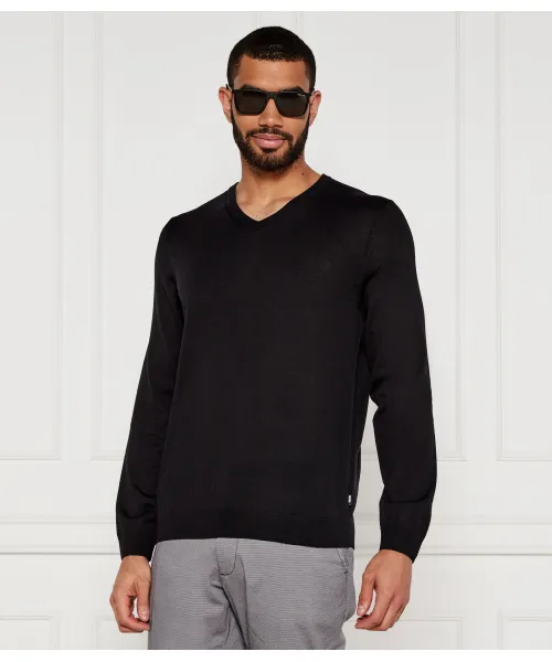 

Шерстяной свитер Мельба-п Slim fit Boss, черный
