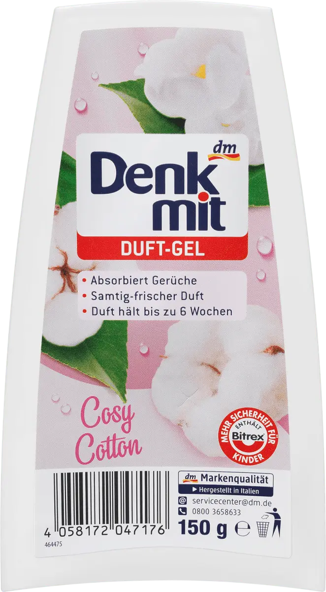 

Освежитель воздуха ароматный гель Cosy Cotton 150г Denkmit