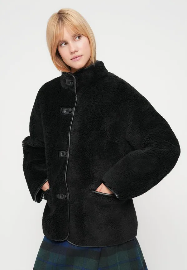 Зимняя куртка на пуговицах Gap, True Black — фото 4