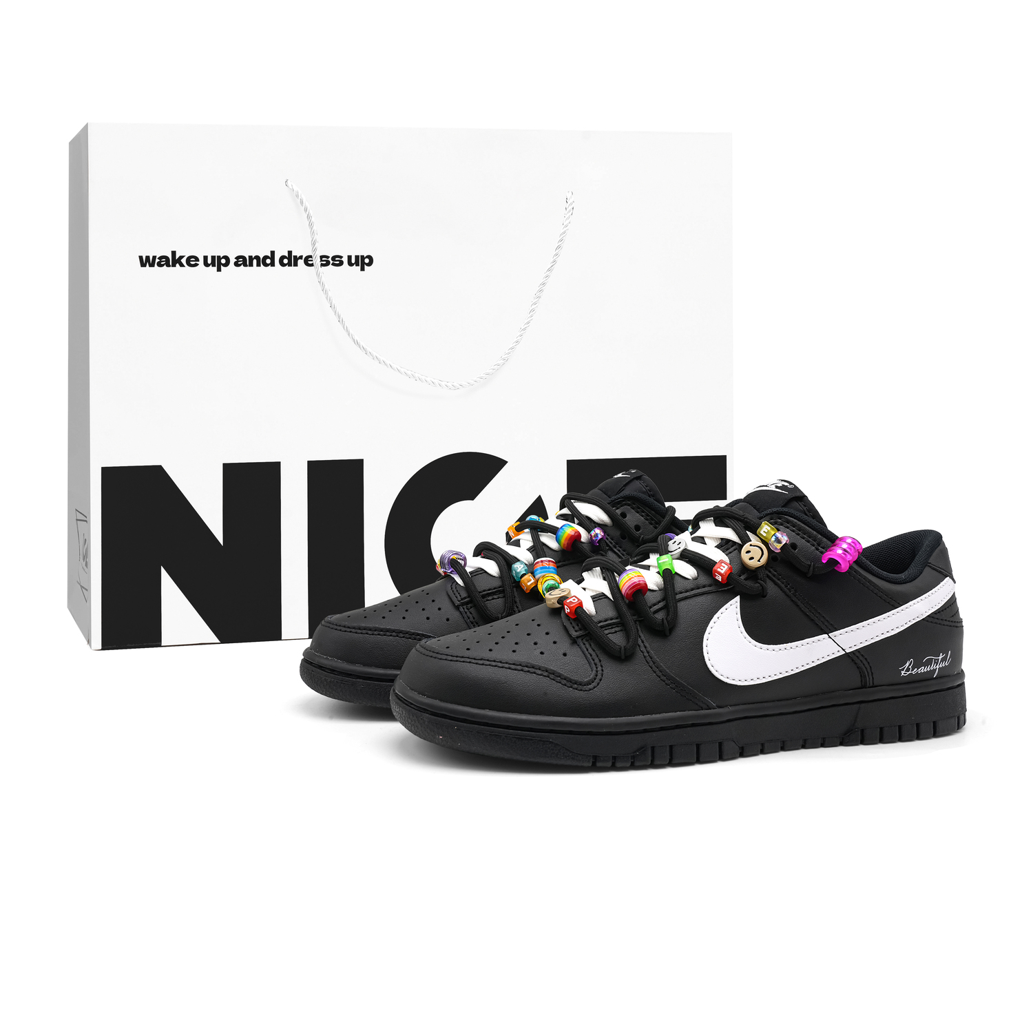 

Nike Dunk Golden Years Box Cushioning легкие нескользящие низкие кроссовки для скейтбординга мужские черно-белые