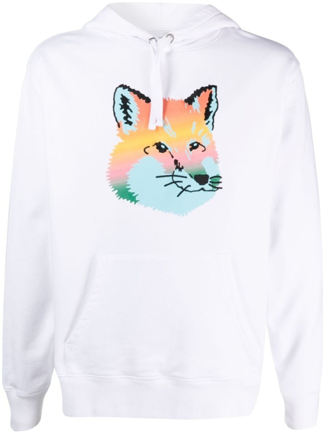 

Maison Kitsuné худи с принтом, белый