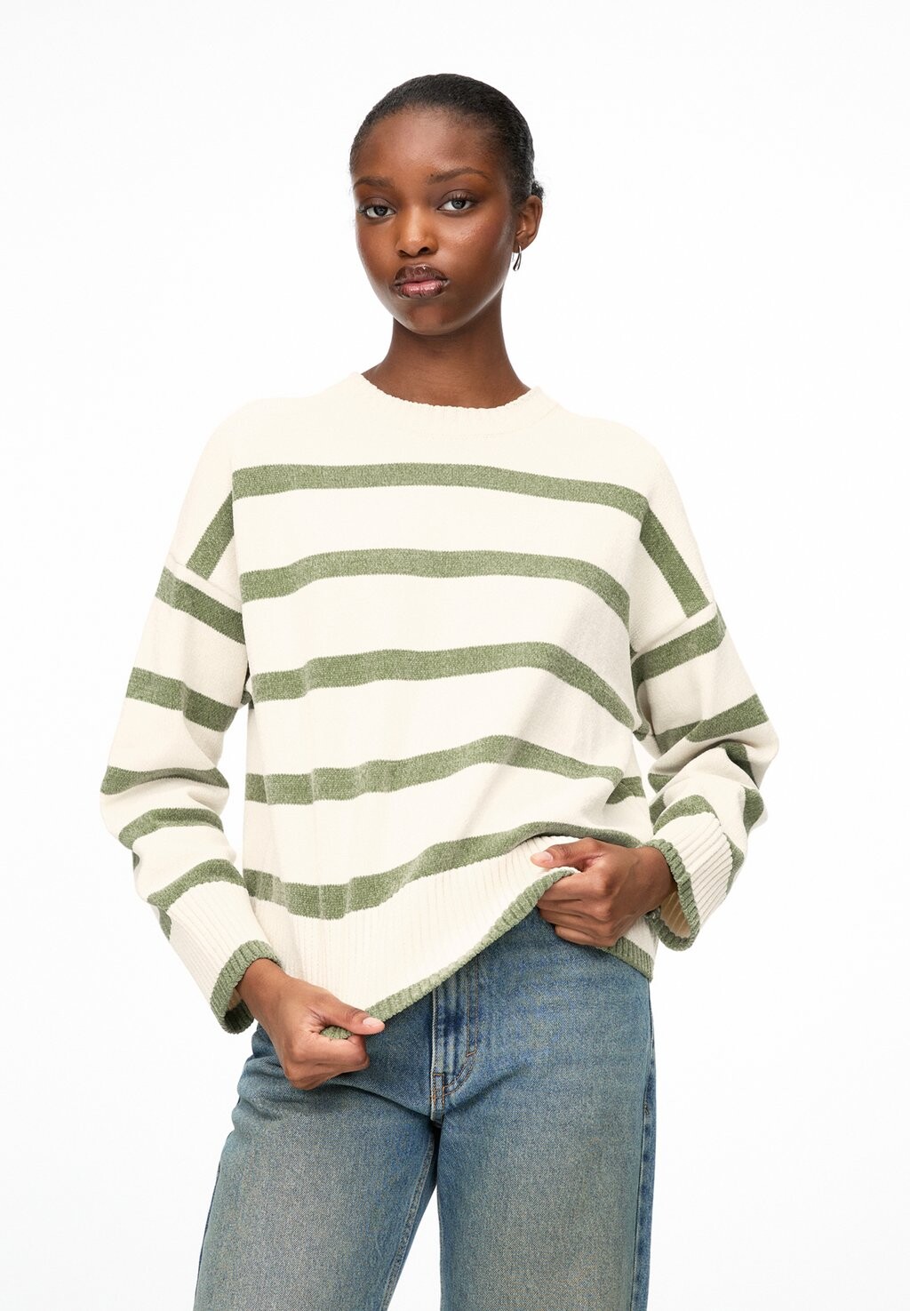 

Джемпер CHENILLE PULL&BEAR, хаки