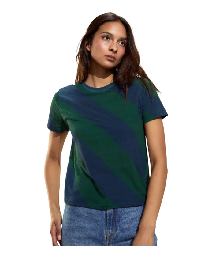 

Футболка с диагональными полосами Cynthia Rowley, мультиколор